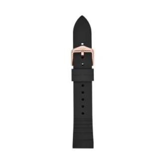 18 mm svart silikonrem 18 mm svart silikonrem