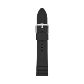 22 mm svart silikonrem