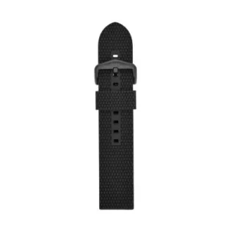 22 mm svart silikonrem