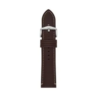 24 mm mörkbrunt LiteHide™-läderarmband 24 mm mörkbrunt LiteHide™-läderarmband