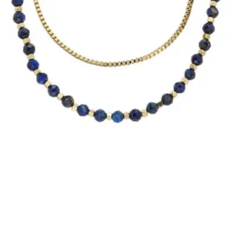 All Stacked Up Blue Lapis Beaded Necklace All Stacked Up Blue Lapis Beaded Necklace