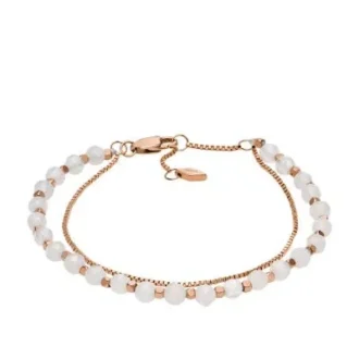 All Stacked Up Rose Quartz Chain Beaded Bracelet All Stacked Up Rose Quartz Chain Beaded Bracelet