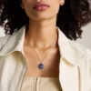 Aquarius Sutton Zodiac guldfärgat rostfritt stål halsband med blå lapis-hänge Aquarius Sutton Zodiac guldfärgat rostfritt stål halsband med blå lapis-hänge