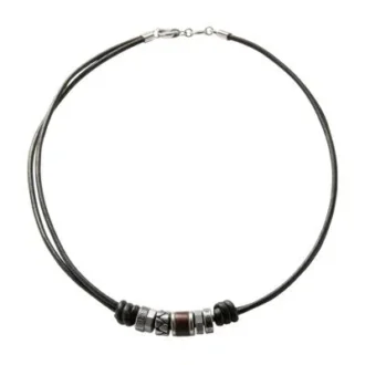 Bronson svart rondellhalsband Bronson svart rondellhalsband