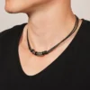 Bronson svart rondellhalsband Bronson svart rondellhalsband