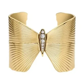 Butterfly Collection guldfärgat armband i rostfritt stål