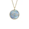Cancer Sutton Zodiac guldfärgat rostfritt stål svart pärlemorhänge halsband Cancer Sutton Zodiac guldfärgat rostfritt stål svart pärlemorhänge halsband