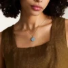 Cancer Sutton Zodiac guldfärgat rostfritt stål svart pärlemorhänge halsband Cancer Sutton Zodiac guldfärgat rostfritt stål svart pärlemorhänge halsband