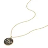 Capricorn Sutton Zodiac guldfärgat rostfritt stål grå hematit hänge halsband Capricorn Sutton Zodiac guldfärgat rostfritt stål grå hematit hänge halsband