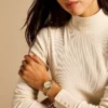 Carlie trevisare guldfärgad rostfritt stål klocka och armband set Carlie trevisare guldfärgad rostfritt stål klocka och armband set