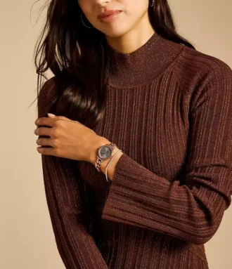 Carlie trevisare i roséguldfärgat rostfritt stål med armband