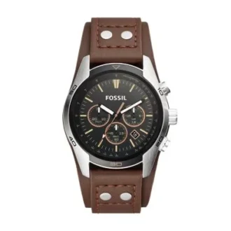 Coachman Chronograph brun läderklocka