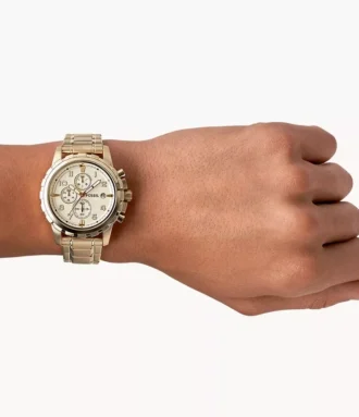Dean Chronograph guldfärgad rostfri klocka