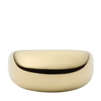 Ellis Domed Collection Guldtonad ring i rostfritt stål