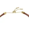 Ellis Glitz Disc Medium Brown Leather Components Bracelet Ellis Glitz Disc Medium Brown Leather Components Bracelet