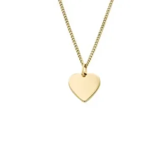 Ellis Heart guldfärgat halsband i rostfritt stål