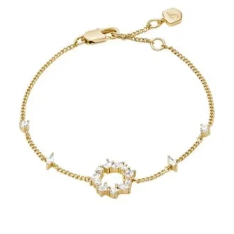Ellis Mixed Shapes guldfärgat armband i mässing