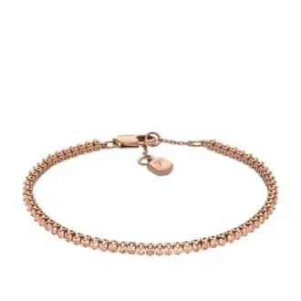 Ellis Pavé Glitz Roséguldfärgat mässingsarmband med tenniskedja Ellis Pavé Glitz Roséguldfärgat mässingsarmband med tenniskedja