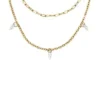 Ellis Shaky Glitz guldfärgat rostfritt stål halsband med flera strängar Ellis Shaky Glitz guldfärgat rostfritt stål halsband med flera strängar