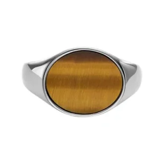 Ellis Signet Collection Signetring med brunt tigeröga