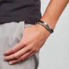 Ellis svart nylon- och rostfritt stål armband med dubbla strängar Ellis svart nylon- och rostfritt stål armband med dubbla strängar