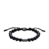 Galaxy Beads Navy Armband med pärlor av rekonstruerad sandsten