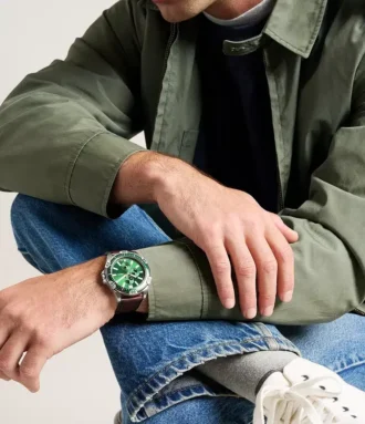 Garrett multifunktionell brun läderklocka