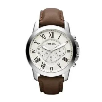 Grant Chronograph brun läderklocka