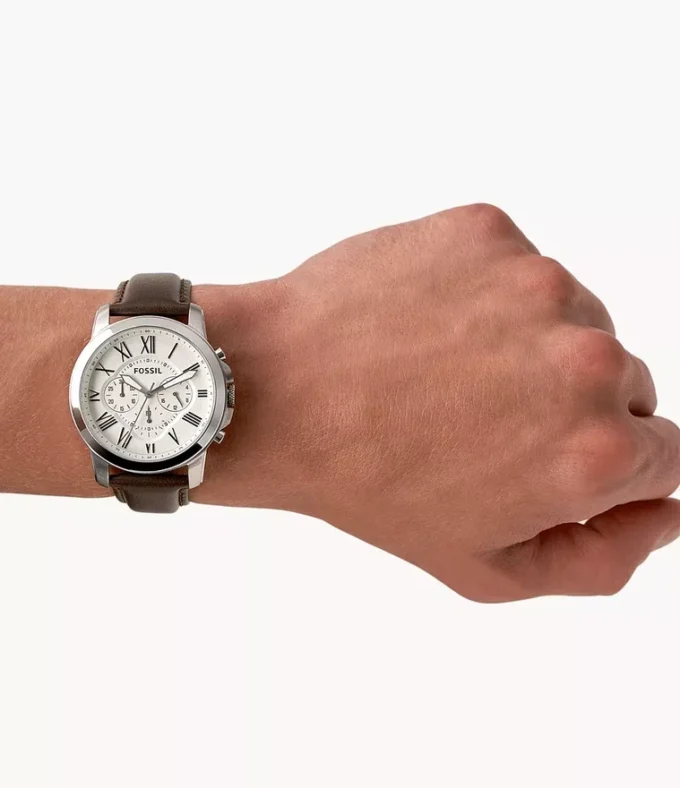 Grant Chronograph brun läderklocka Grant Chronograph brun läderklocka