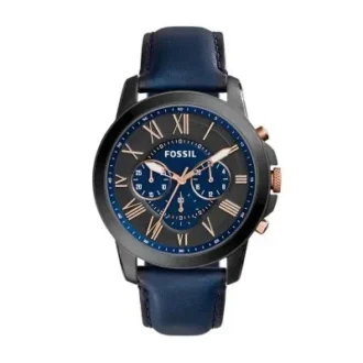 Grant Chronograph Navy läderklocka