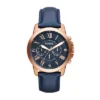 Grant Chronograph Navy läderklocka Grant Chronograph Navy läderklocka