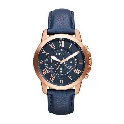 Grant Chronograph Navy läderklocka Grant Chronograph Navy läderklocka
