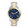 Grant Chronograph tvåfärgad rostfri stålklocka Grant Chronograph tvåfärgad rostfri stålklocka