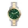 Grant Chronograph tvåfärgad rostfri stålklocka Grant Chronograph tvåfärgad rostfri stålklocka