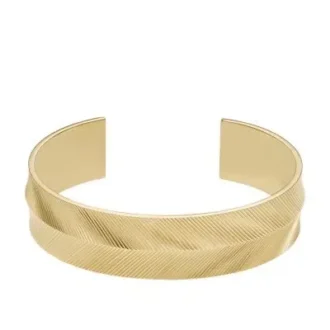Harlow armband i rostfritt stål med linjär struktur i guldton