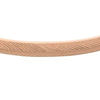 Harlow armband i rostfritt stål med linjär struktur i roséguldton