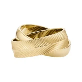 Harlow Interlocking Links guldfärgad rostfri ring