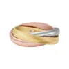 Harlow Interlocking Links Tri-Tone rostfritt stålbandring