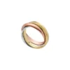 Harlow Interlocking Links Tri-Tone rostfritt stålbandring