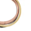 Harlow Interlocking Links Tri-Tone rostfritt stålbandring