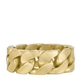 Harlow Linear Texture Chain Guldfärgad ring i rostfritt stål