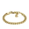 Harlow Linear Texture Chain guldfärgat armband i rostfritt stål