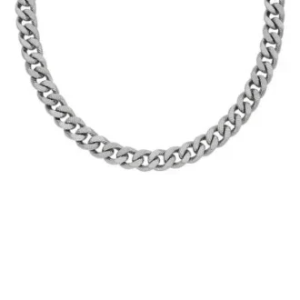 Harlow Linear Texture Chain Halsband i rostfritt stål
