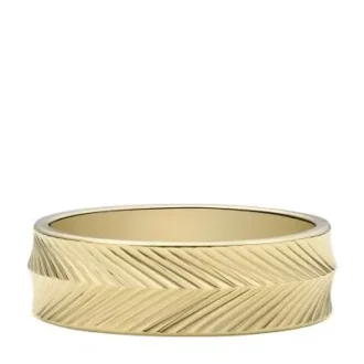 Harlow Linear Texture guldfärgad ring i rostfritt stål