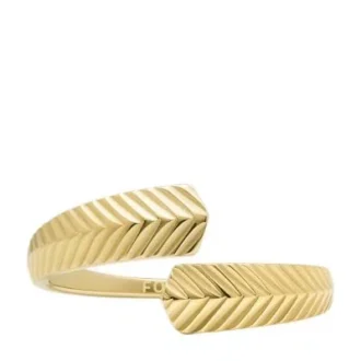Harlow Linear Texture guldfärgad rostfri wrap-ring