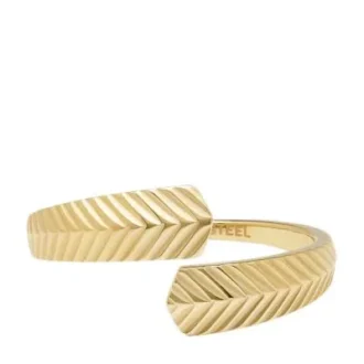 Harlow Linear Texture guldfärgad rostfri wrap-ring
