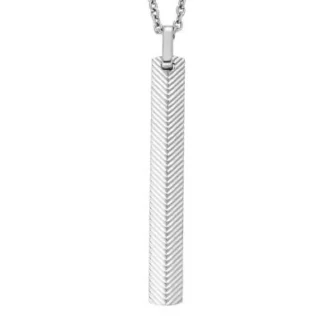 Harlow Linear Texture rostfritt stålkedjehalsband
