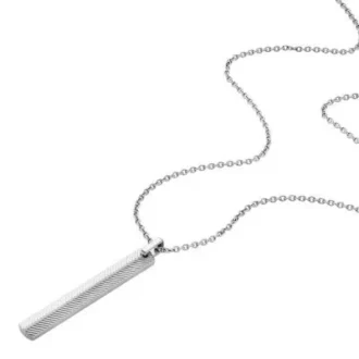 Harlow Linear Texture rostfritt stålkedjehalsband