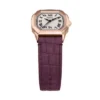 Harlow trevisare burgundy krokodilskinnsarmbandsklocka