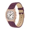 Harlow trevisare burgundy krokodilskinnsarmbandsklocka